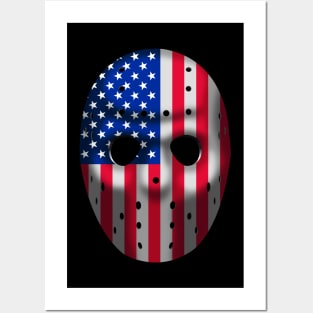 Hockey Mask, American flag Posters and Art